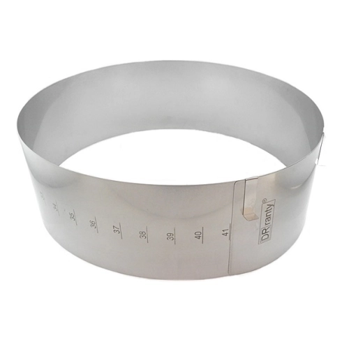 Opaska rant obręcz do tortu ciasta forma regulowana podziałka średnica od 31 do 41 cm wysokość 14 cm Dorosiowe Ranty